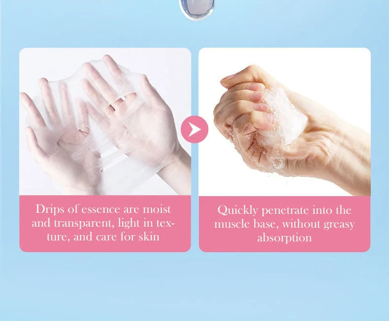 5pcs SADOER Sakura Korean Skincare Face Mask – Moisturizing, Brightening &amp; Firming Collagen Sheet Masks