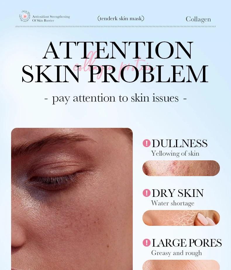 5pcs SADOER Sakura Korean Skincare Face Mask – Moisturizing, Brightening &amp; Firming Collagen Sheet Masks