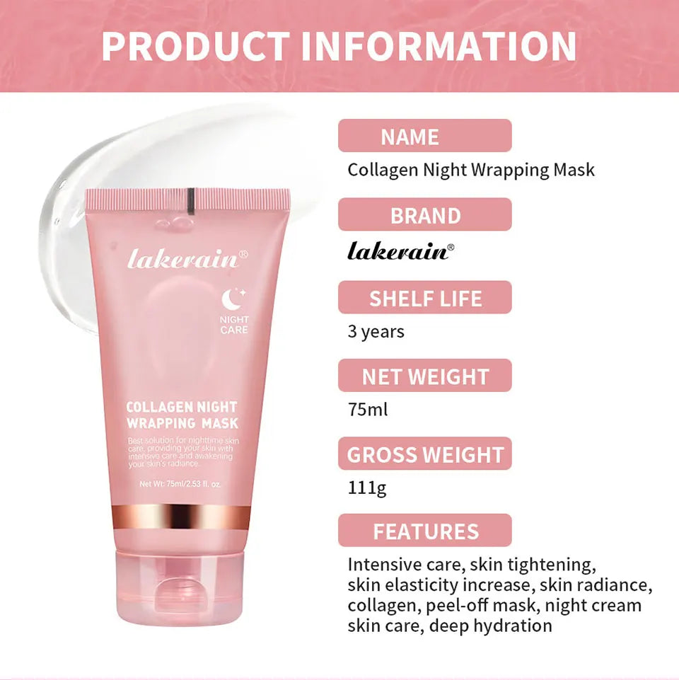 Collagen Night Wrapping Mask – Korean-Inspired Overnight Elasticity Boost