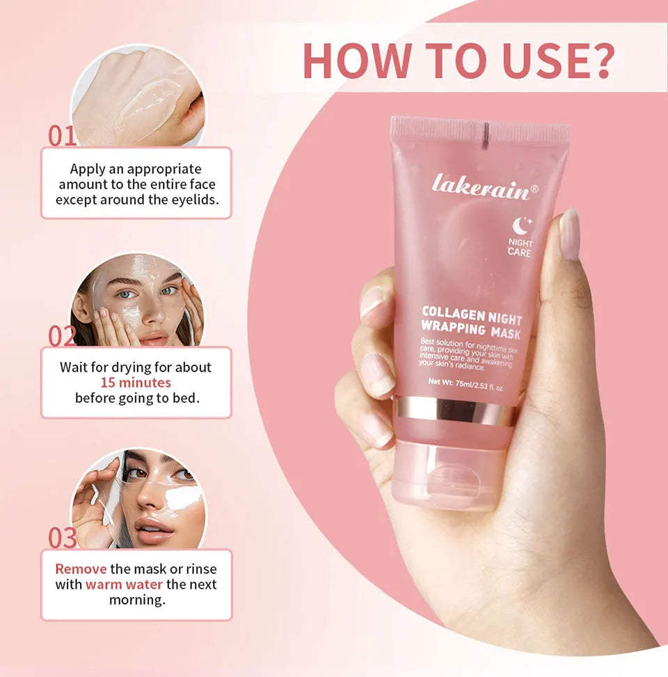 Collagen Night Wrapping Mask – Korean-Inspired Overnight Elasticity Boost